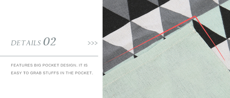 Geometric Triangle Pattern Apron (Green)