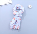 Elegant Flower Pattern Spring and Autumn Scarf(Pink Blue)