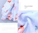 Elegant Flower Pattern Spring and Autumn Scarf(Pink Blue)