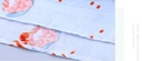 Elegant Flower Pattern Spring and Autumn Scarf(Pink Blue)