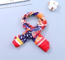 Bright Flowers Pattern Square Scarves(Red)