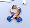 Stylish Abstract Art Square Scarves(Blue and Brown)