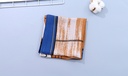 Stylish Abstract Art Square Scarves(Blue and Brown)