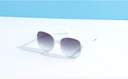 Stylish Round Frame Sunglasses for Ladies(White)
