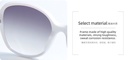 Stylish Round Frame Sunglasses for Ladies(White)