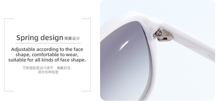 Stylish Round Frame Sunglasses for Ladies(White)