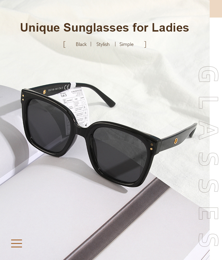 Unique Sunglasses for Ladies(Black)