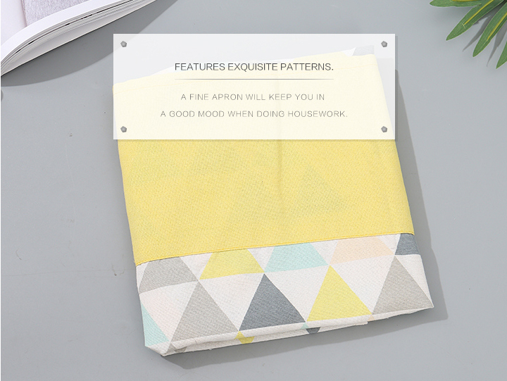 Geometric Triangle Pattern Apron (Yellow)