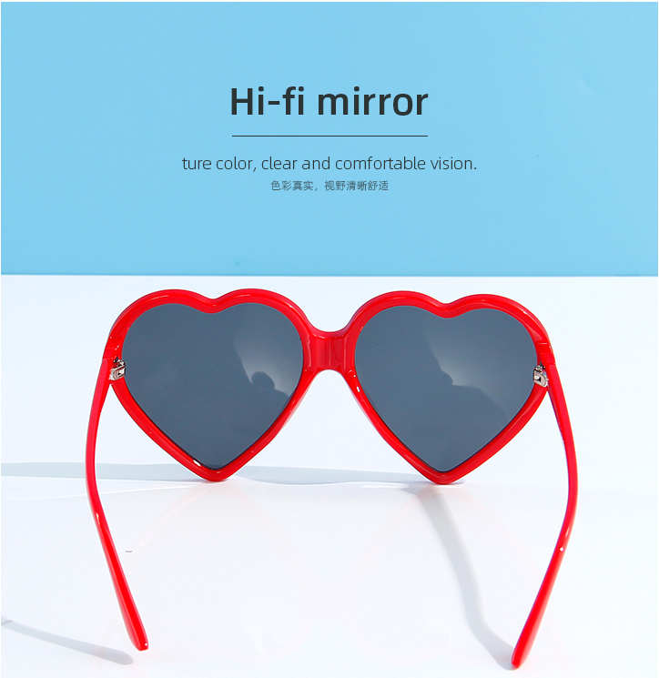 Unique Heart-shape Sunglasses for Ladies(Red)