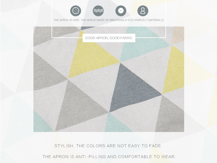 Geometric Triangle Pattern Apron (Yellow)