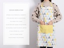 Geometric Triangle Pattern Apron (Yellow)