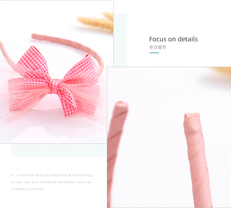 Checks Gauze Hair Band for Kids