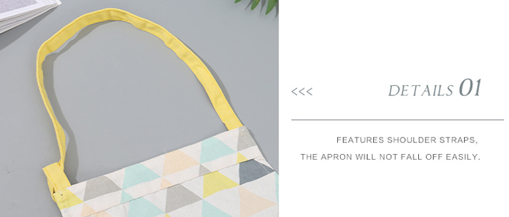 Geometric Triangle Pattern Apron (Yellow)