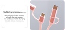 ICARER FAMILY UFO Shaped MICRO&TYPE-C 2-in-1 Data Cable(Pink)-AK104A1