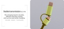 ICARER FAMILY UFO Shaped MICRO&TYPE-C 2-in-1 Data Cable(Green)-AK104A1