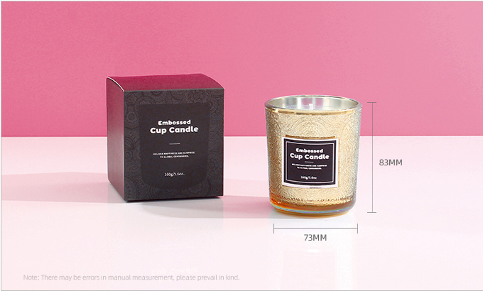 SC0001 Embossed Cup Candle 160g/5.6oz.