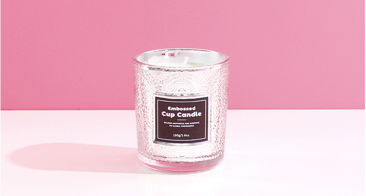 SC0001 Embossed Cup Candle 160g/5.6oz.