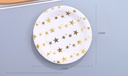 Golden Star Round Paper Plate(9 Inches)(10 Count)