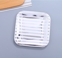 Silver Stripes Square Paper Plate(9 Inches)(10 Count)
