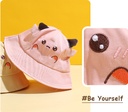 Happy Animal Expression Embroidery Hat for Kids