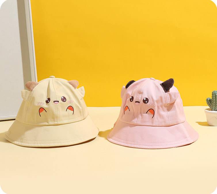 Happy Animal Expression Embroidery Hat for Kids