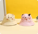Happy Animal Expression Embroidery Hat for Kids