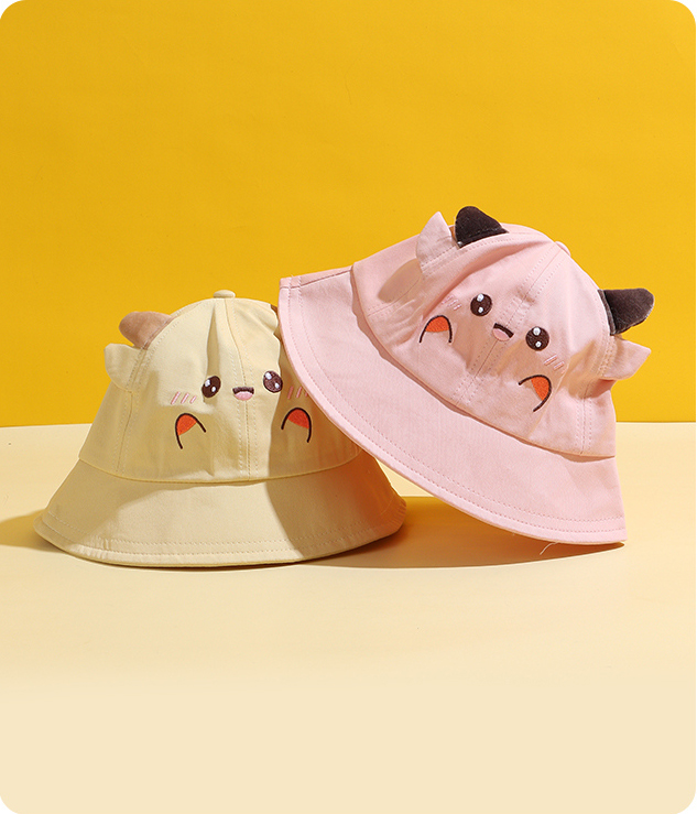 Happy Animal Expression Embroidery Hat for Kids