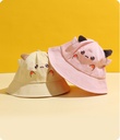 Happy Animal Expression Embroidery Hat for Kids