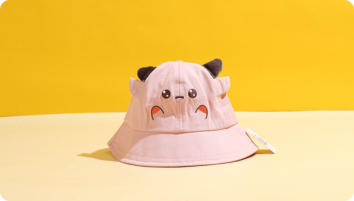 Happy Animal Expression Embroidery Hat for Kids