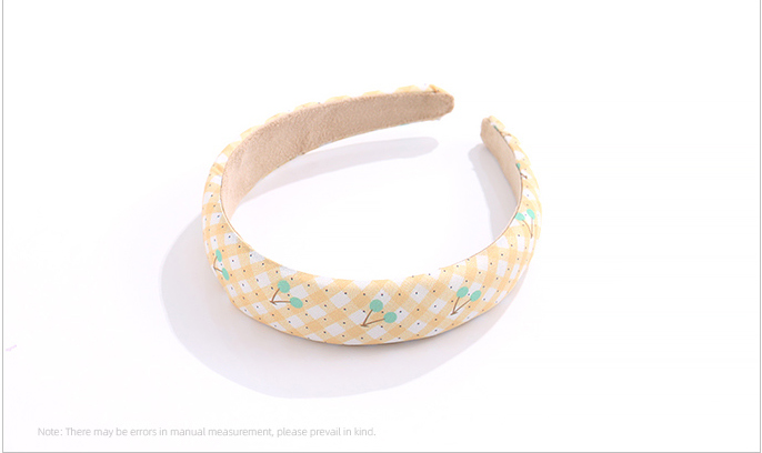 Sweet Cherry Checks Sponge Hair Band