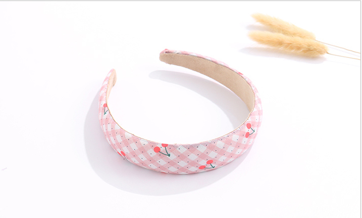 Sweet Cherry Checks Sponge Hair Band