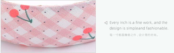 Sweet Cherry Checks Sponge Hair Band