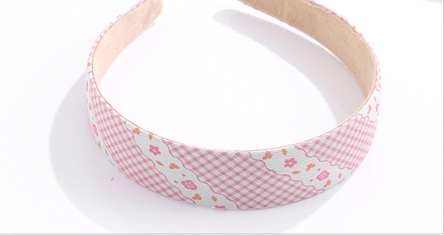 Sweet Printing Checks Wide Hair Band