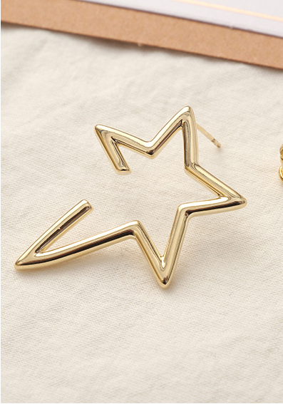 Simple Metal Star Earrings