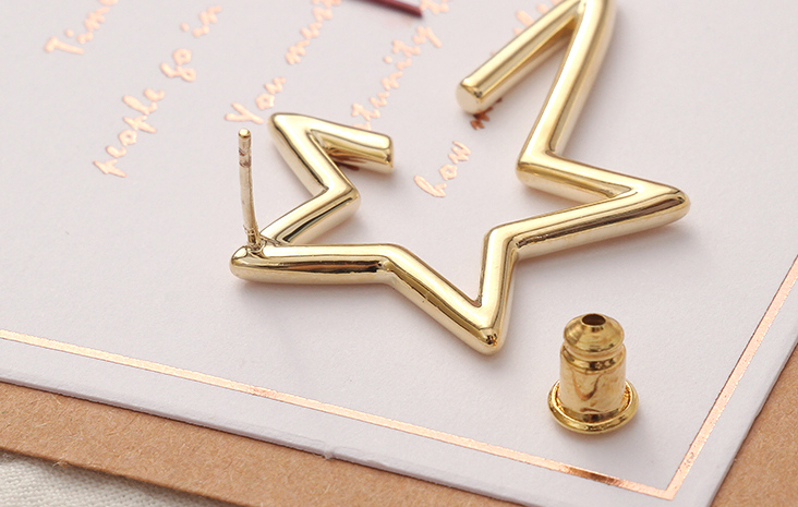 Simple Metal Star Earrings