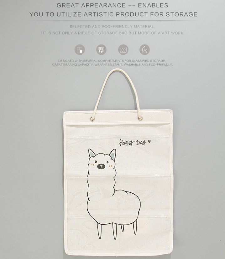 Lovely Alpaca Over the Door Hanging Organizer