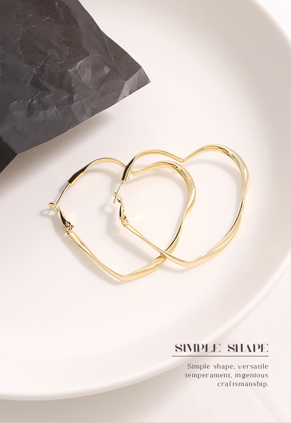 Metal Heart-shape Earrings