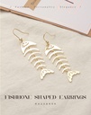 Stylish Fishbone Shaped Earrings
