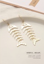 Stylish Fishbone Shaped Earrings