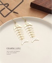 Stylish Fishbone Shaped Earrings