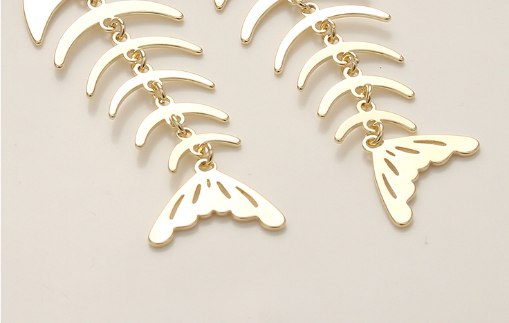 Stylish Fishbone Shaped Earrings