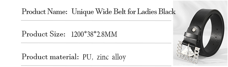 Unique Wide Belt for Ladies(Black)
