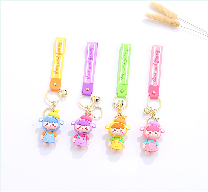 Cute Sheep Girl Keychain