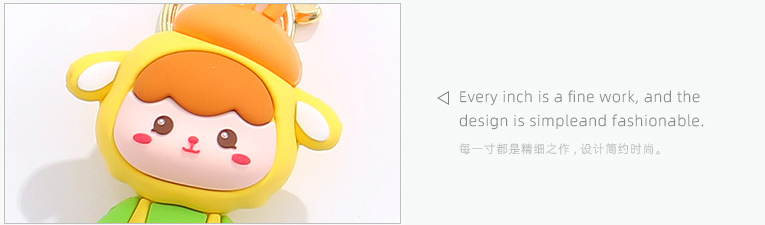 Cute Sheep Girl Keychain
