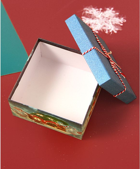 Snowhouse Christmas Series Gift Box-Blue Lid(170*170*80mm)