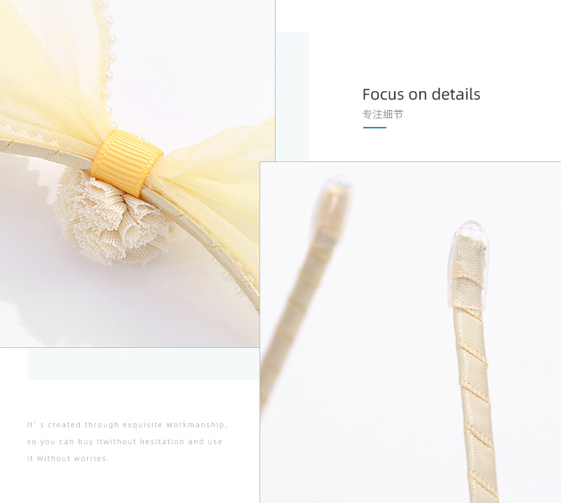 Ball Bowknot Gauze Headband for Kids