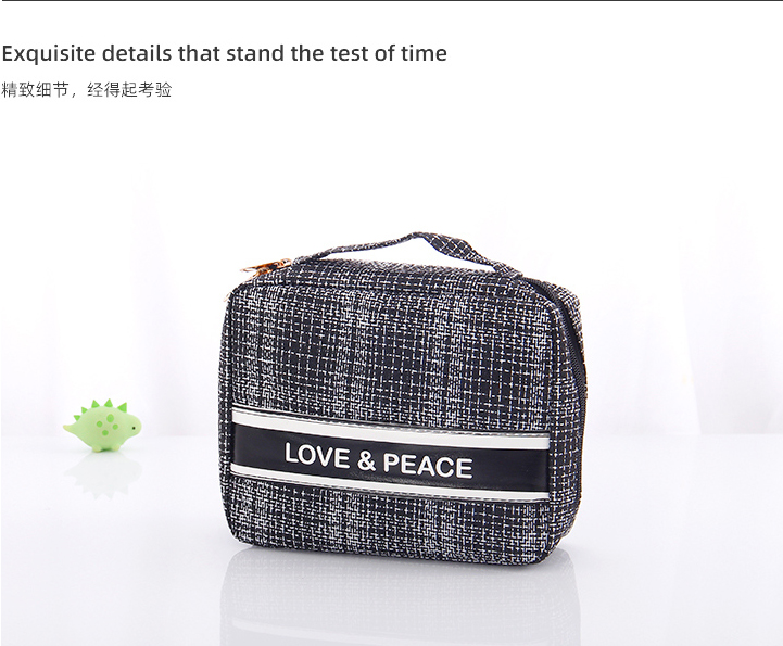 Checks Square Portable Toiletry Bag
