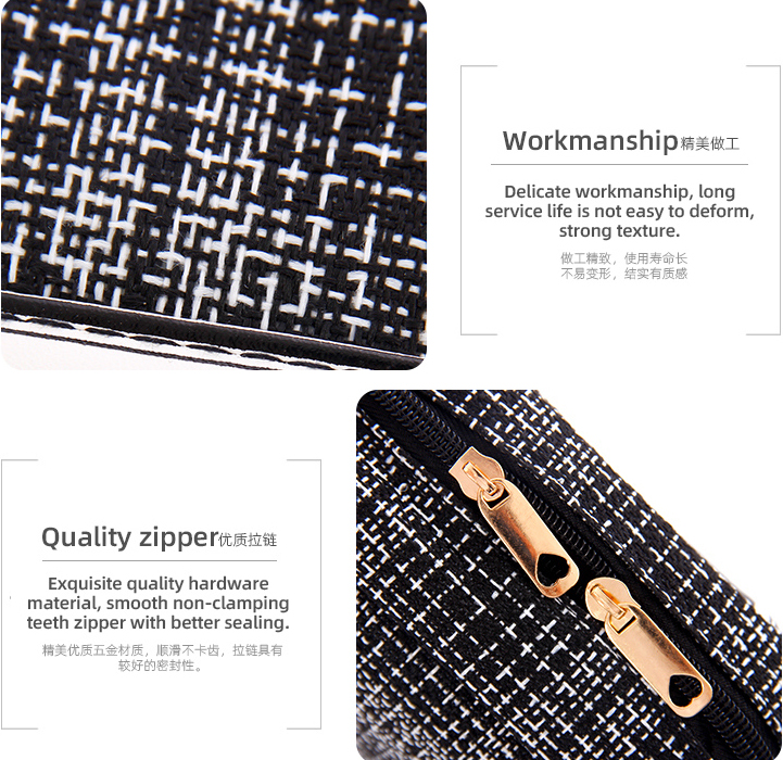 Checks Square Portable Toiletry Bag