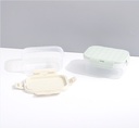 Large Airtight Food Storage Box with Stripes Lid 2400ml/81.1fl.oz.