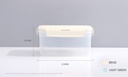 Large Airtight Food Storage Box with Stripes Lid 2400ml/81.1fl.oz.